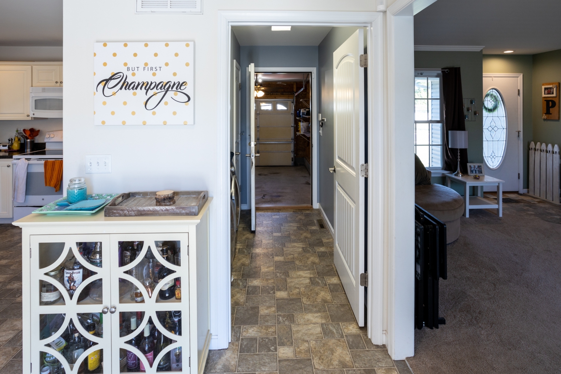 Back door - kitchen, laundry, garage